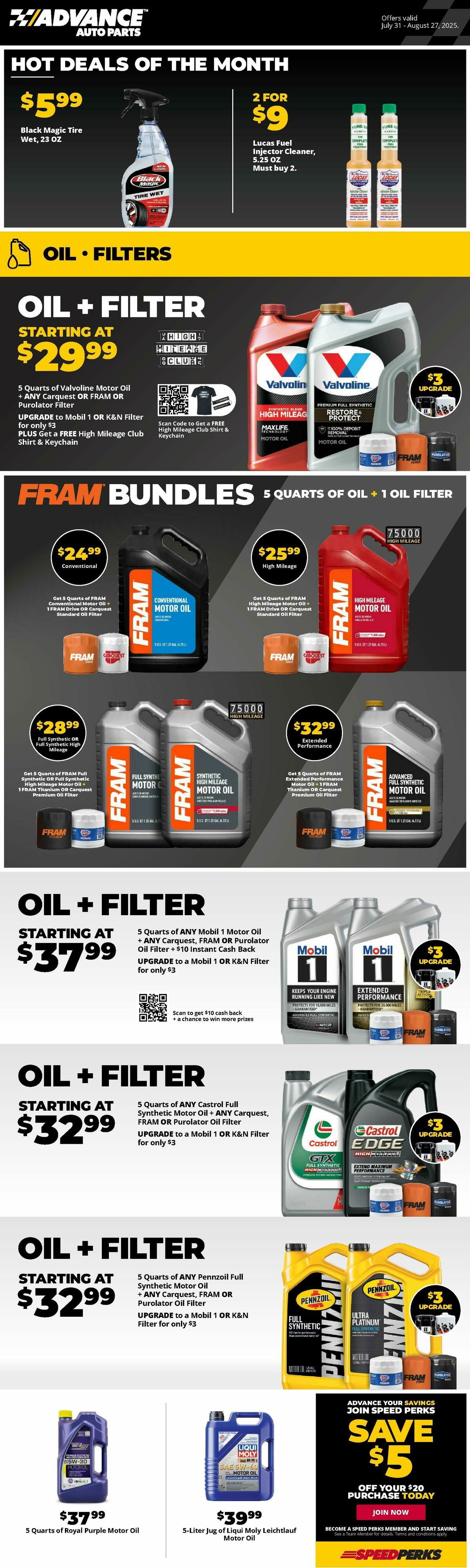 Advance Auto Parts Weekly Ad from July 31