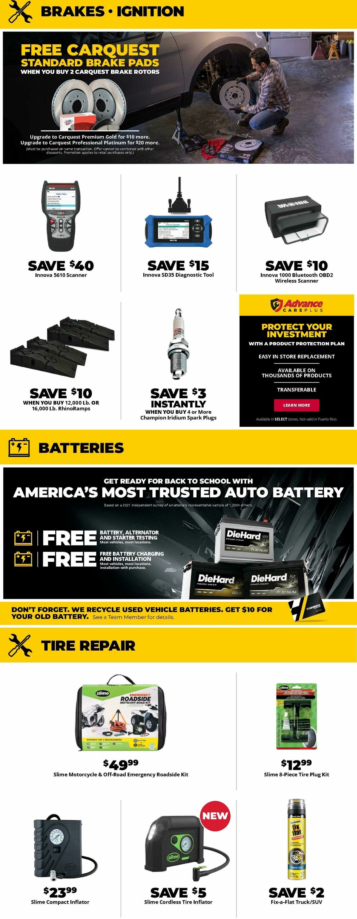 Advance Auto Parts Weekly Ad from August 28