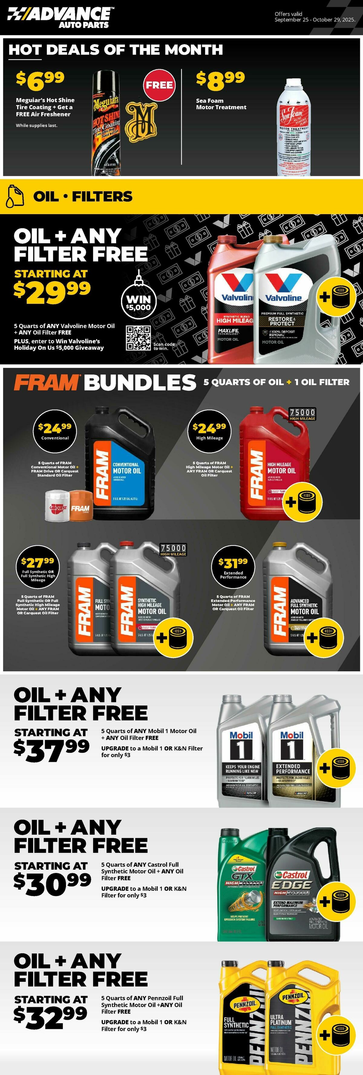 Advance Auto Parts Weekly Ad from September 25