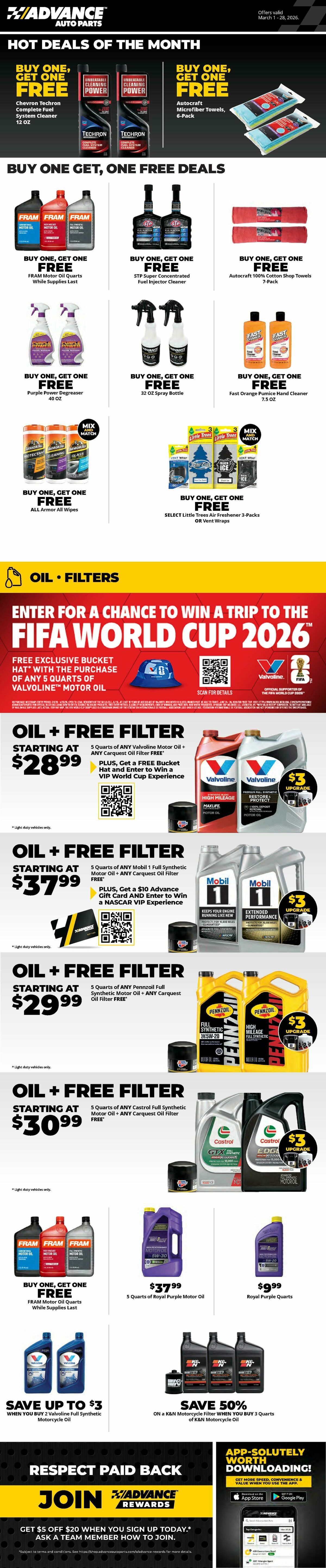 Advance Auto Parts Weekly Ad from March 1