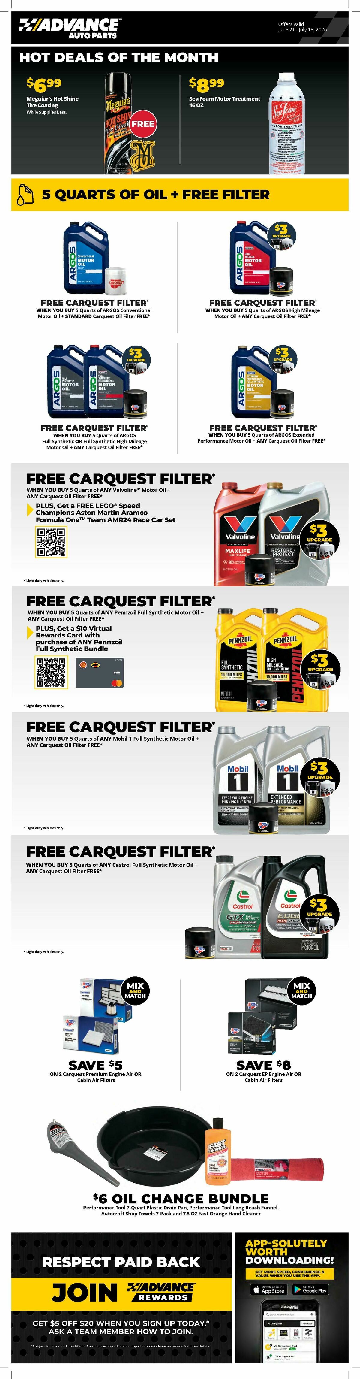 Advance Auto Parts Weekly Ad from June 21