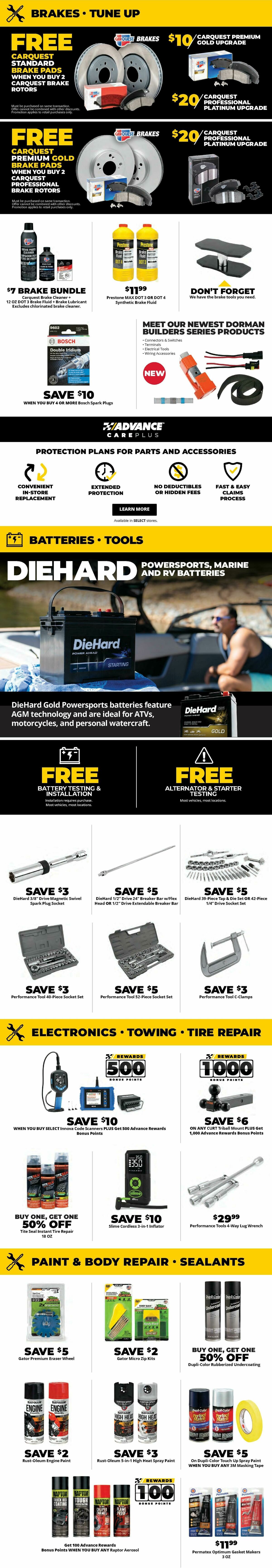 Advance Auto Parts Weekly Ad from August 16