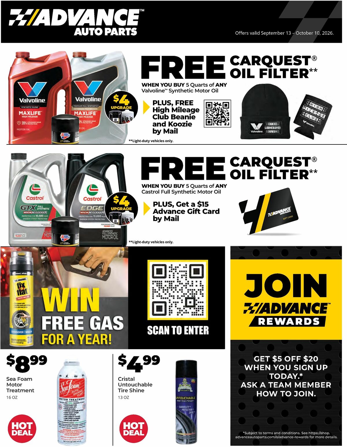Advance Auto Parts Weekly Ad from September 13