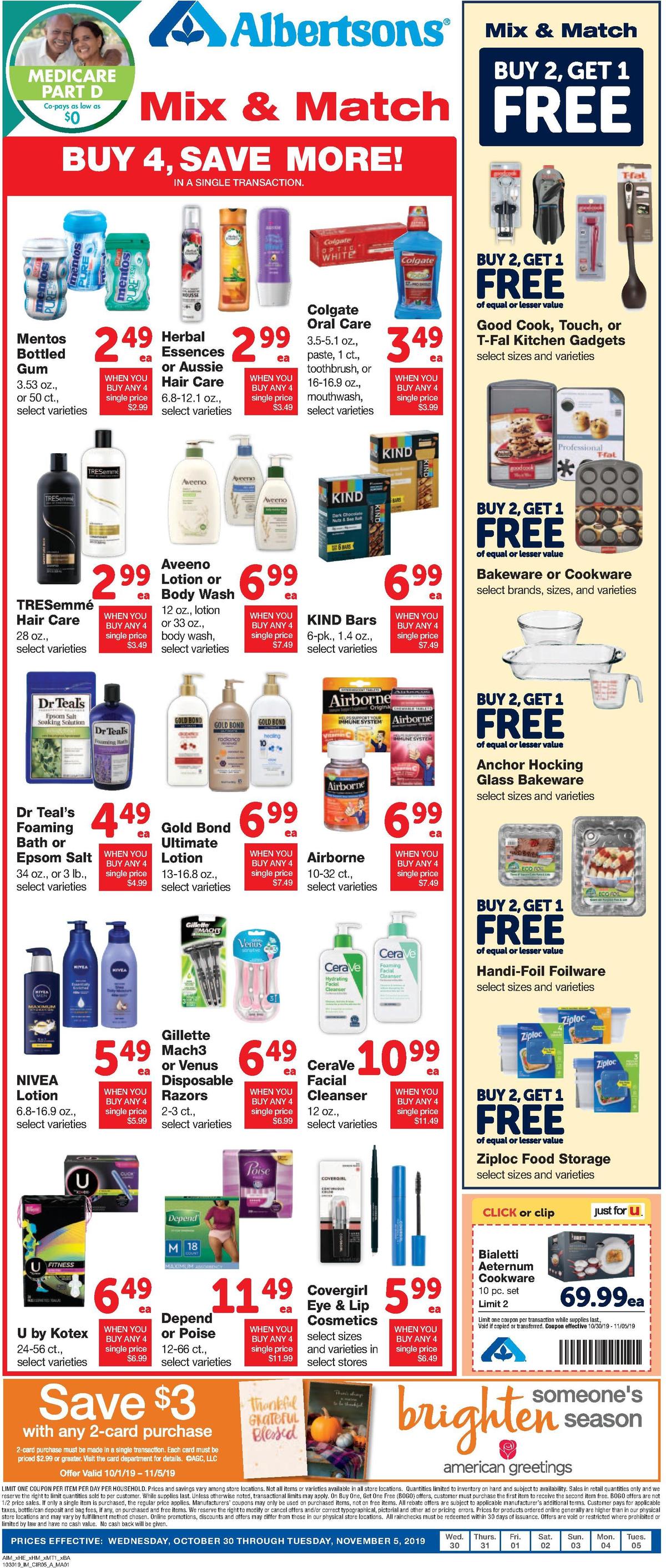 Albertsons Weekly Ad from October 30