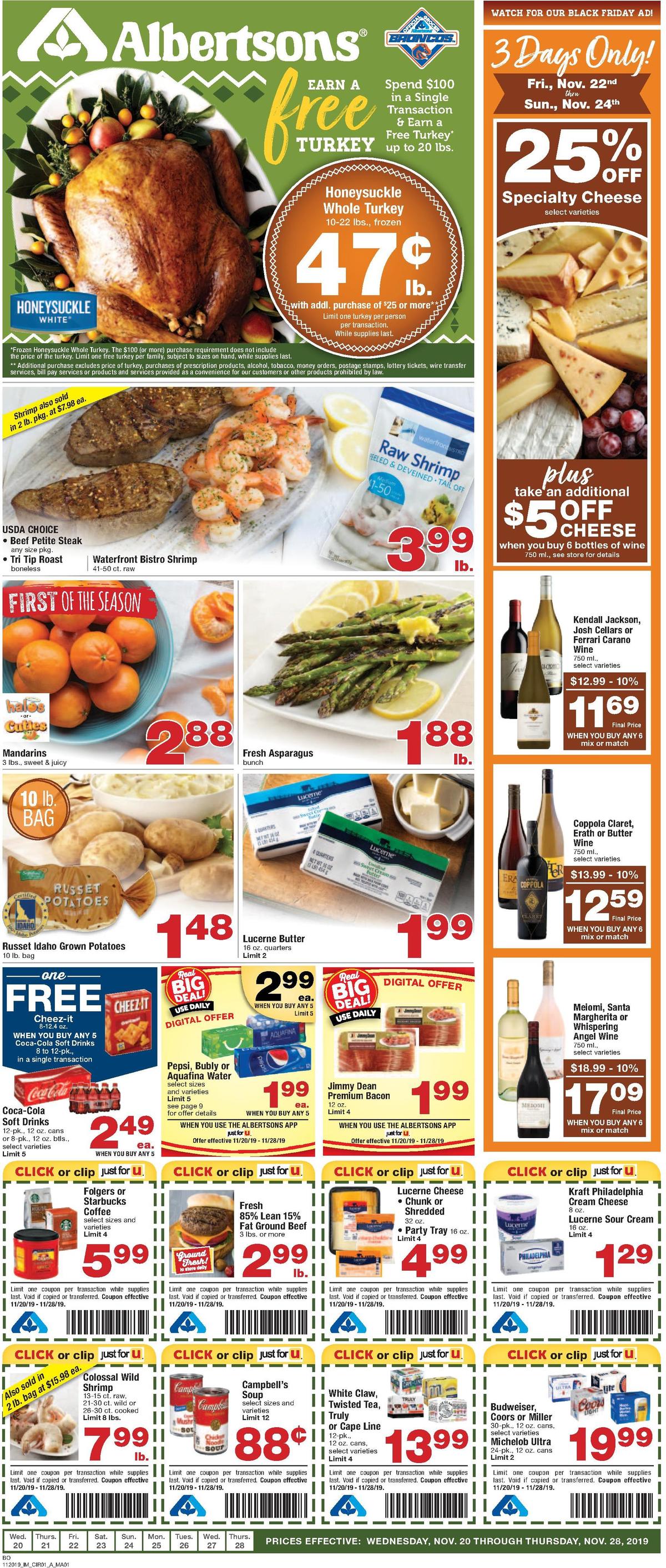Albertsons Weekly Ad from November 20