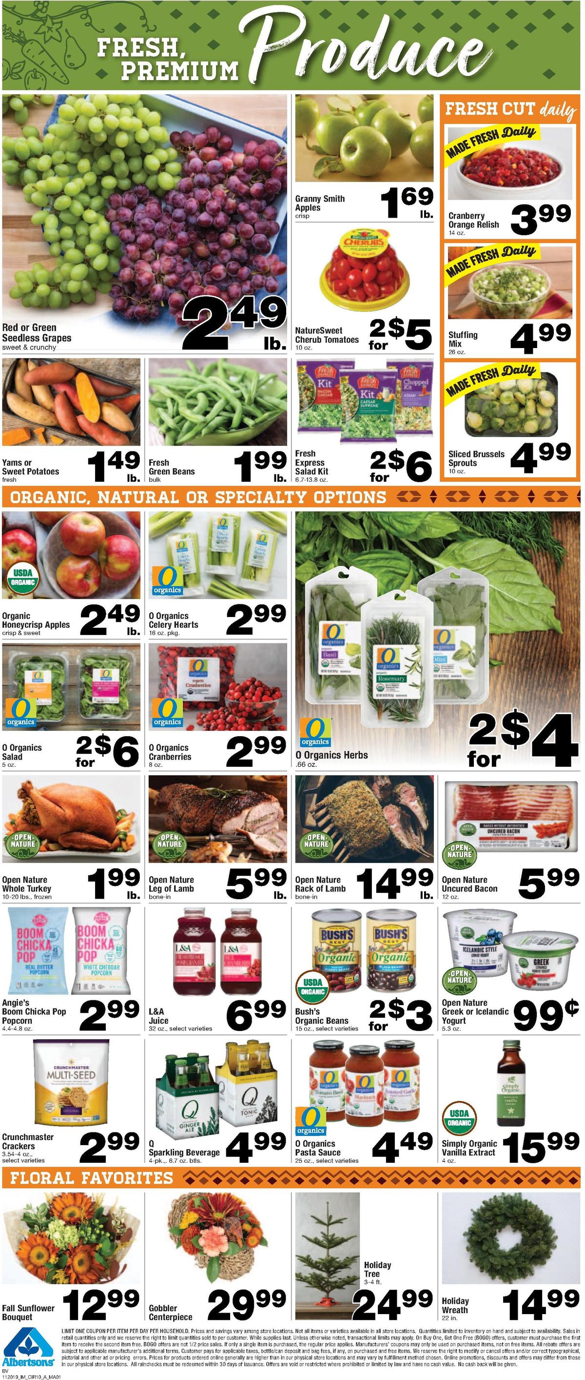 Albertsons Weekly Ad from November 20