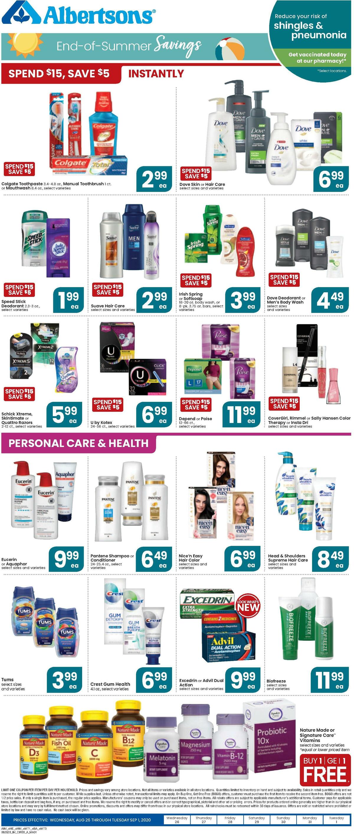 Albertsons Weekly Ad from August 26
