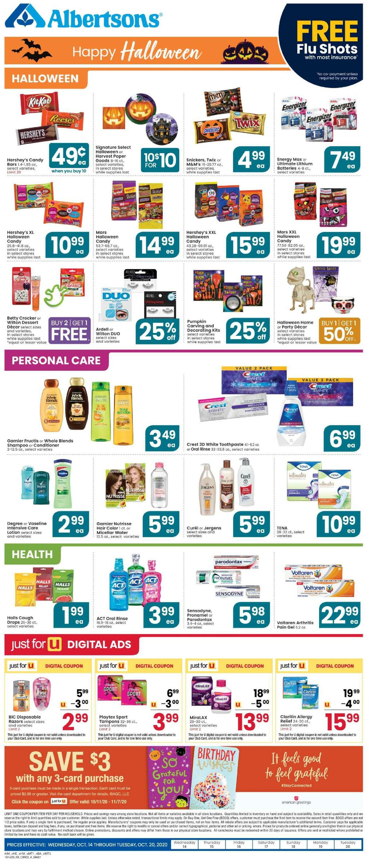 Albertsons Weekly Ad from October 14