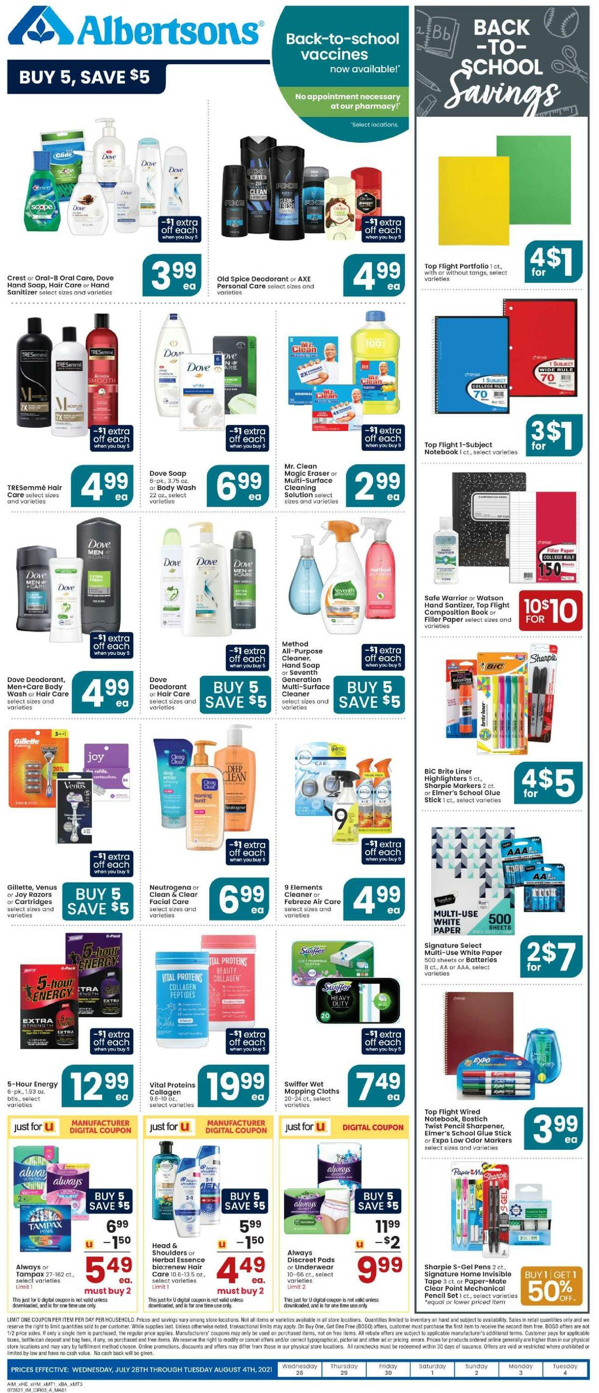Albertsons Weekly Ad from July 28