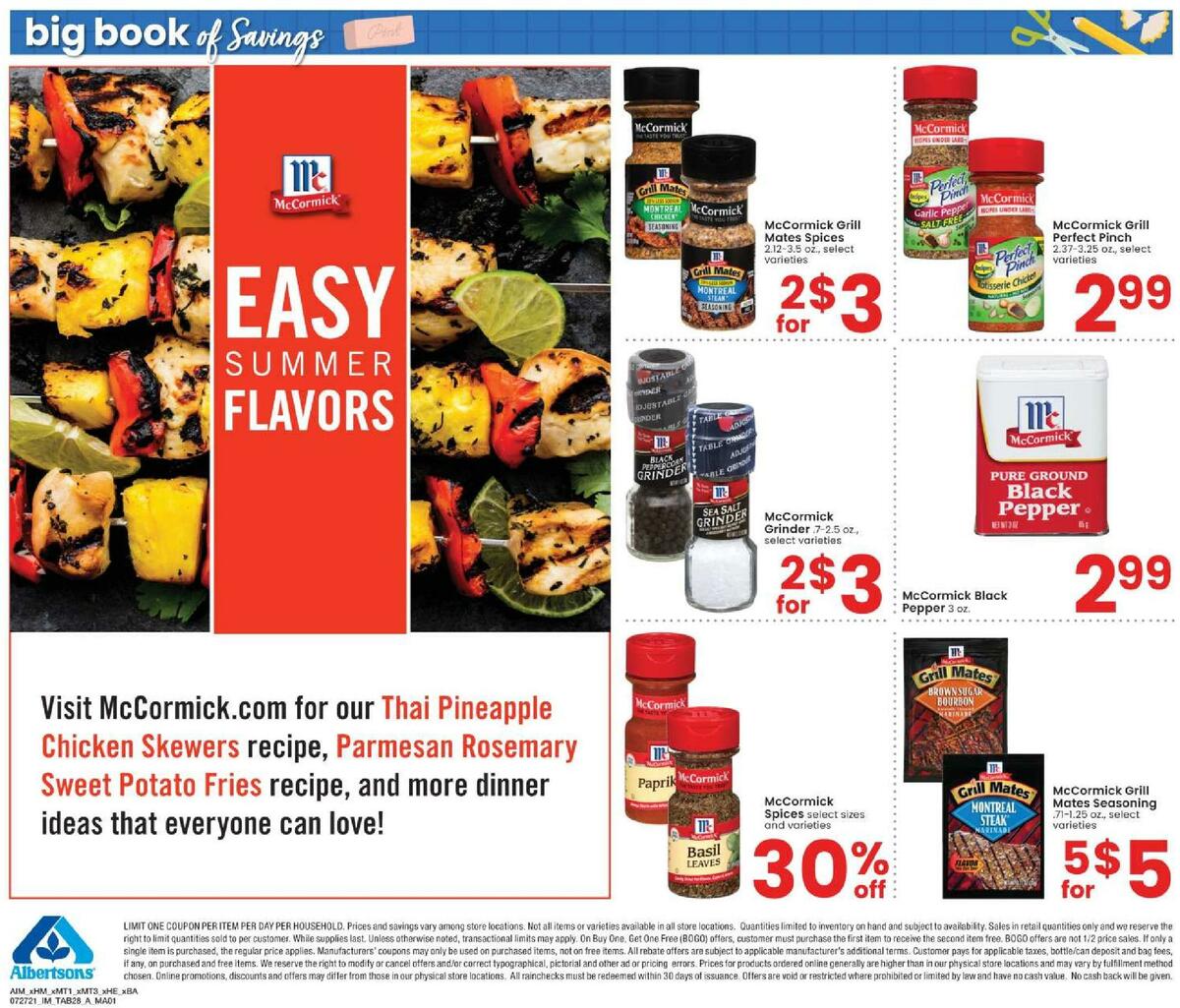 Albertsons Big Book of Savings Weekly Ad from July 27