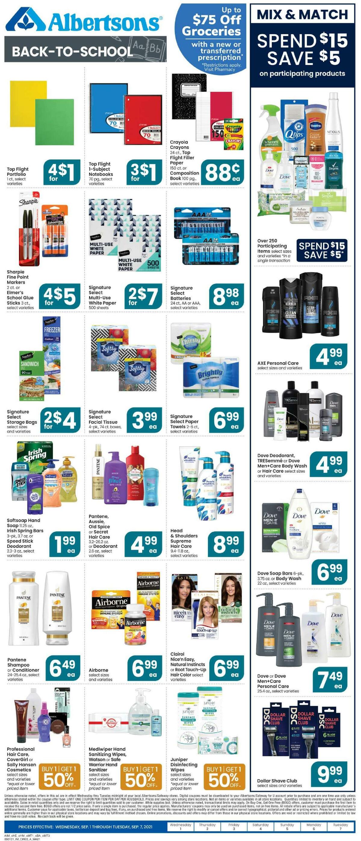 Albertsons Weekly Ad from September 1
