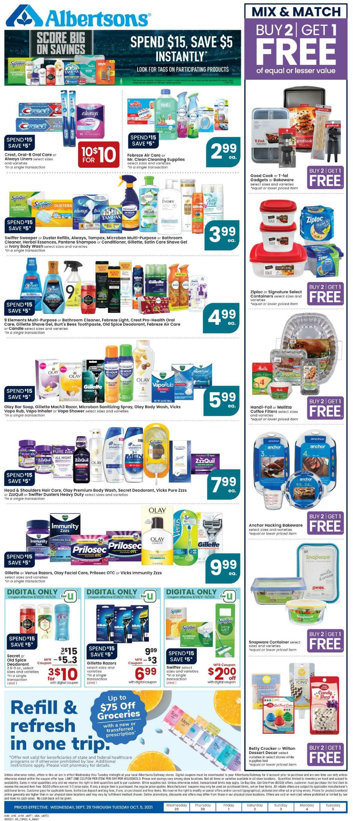 Albertsons Weekly Ad from September 29