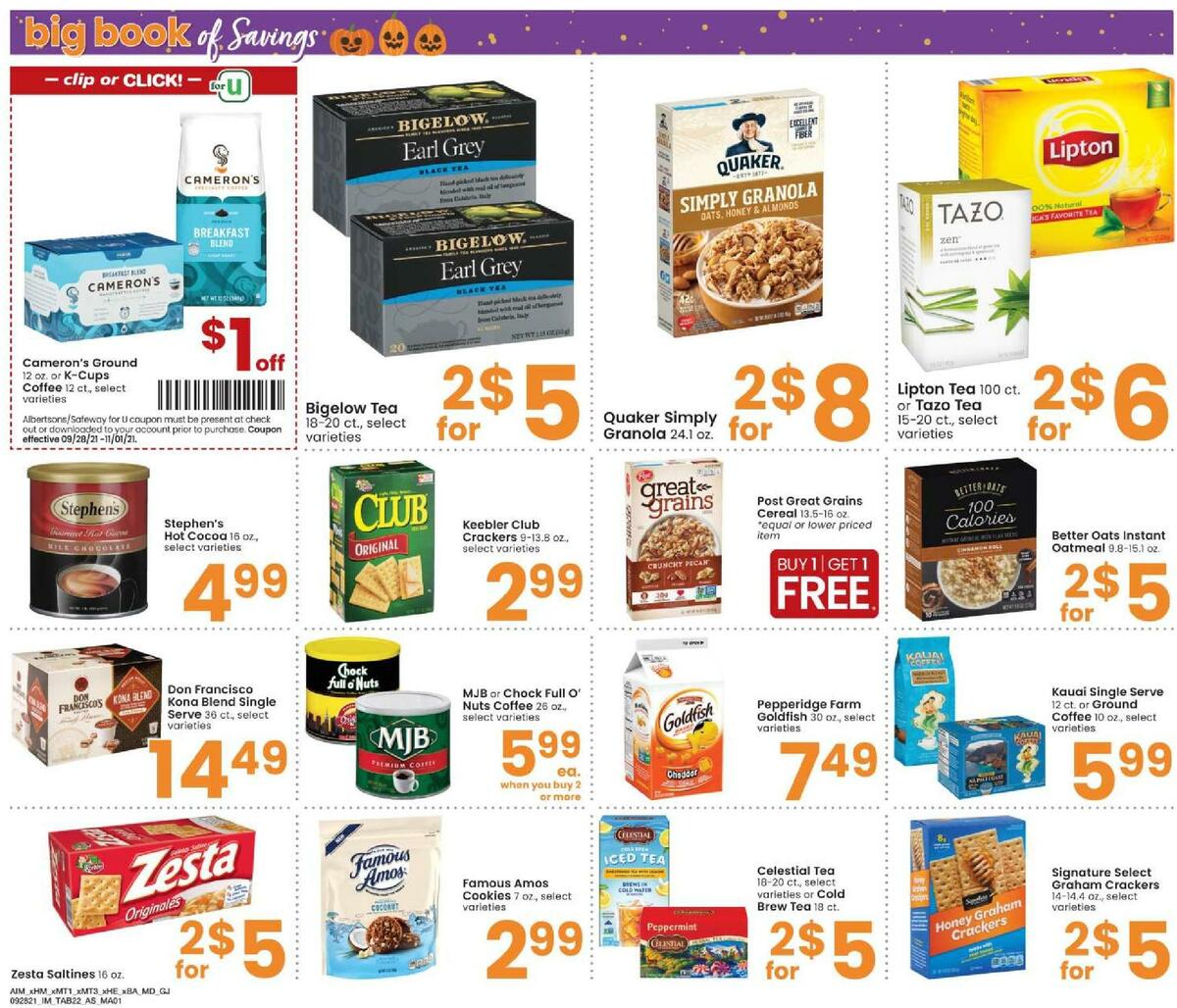 Albertsons Big Book of Savings Weekly Ad from September 28