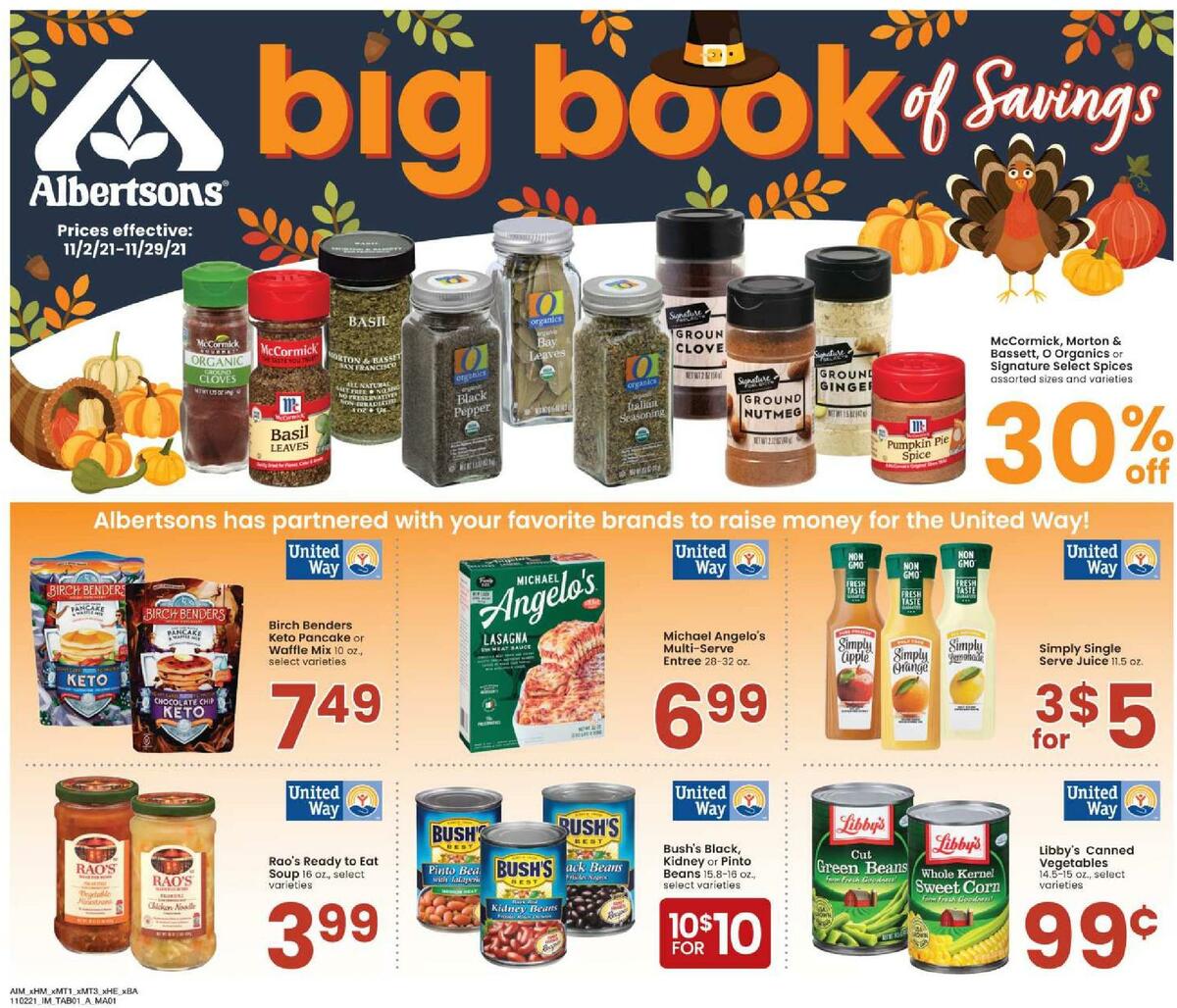 Albertsons Big Book of Savings Weekly Ad from November 2