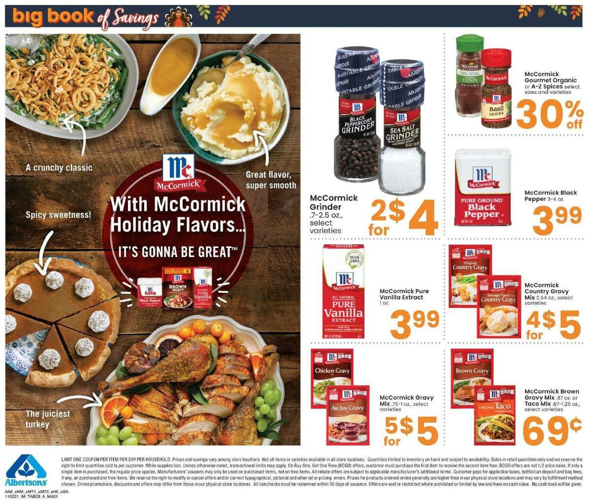 Albertsons Big Book of Savings Weekly Ad from November 2