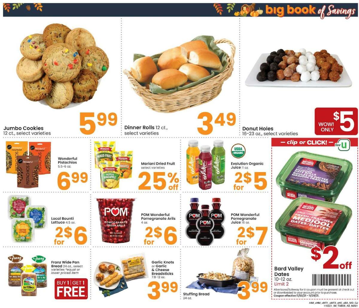 Albertsons Big Book of Savings Weekly Ad from November 2