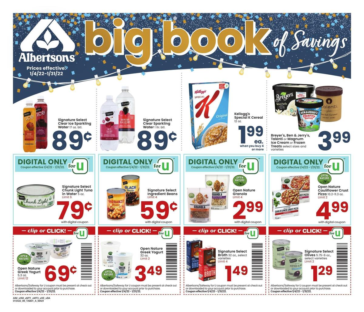 Albertsons Big Book of Savings Weekly Ad from January 4
