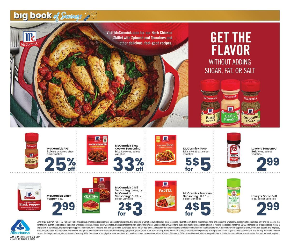 Albertsons Big Book of Savings Weekly Ad from January 4