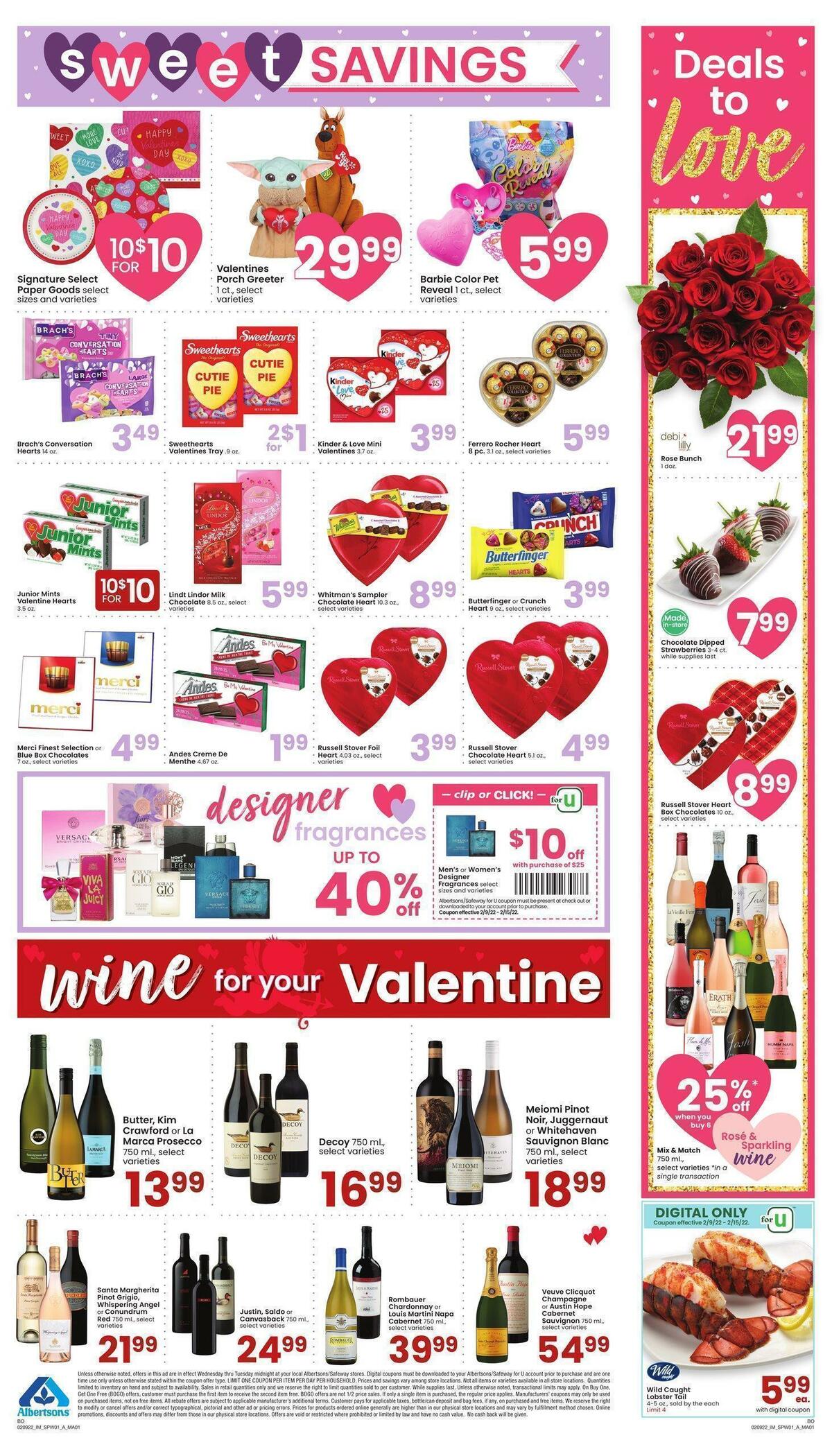 Albertsons Valentine's Day Weekly Ad from February 9