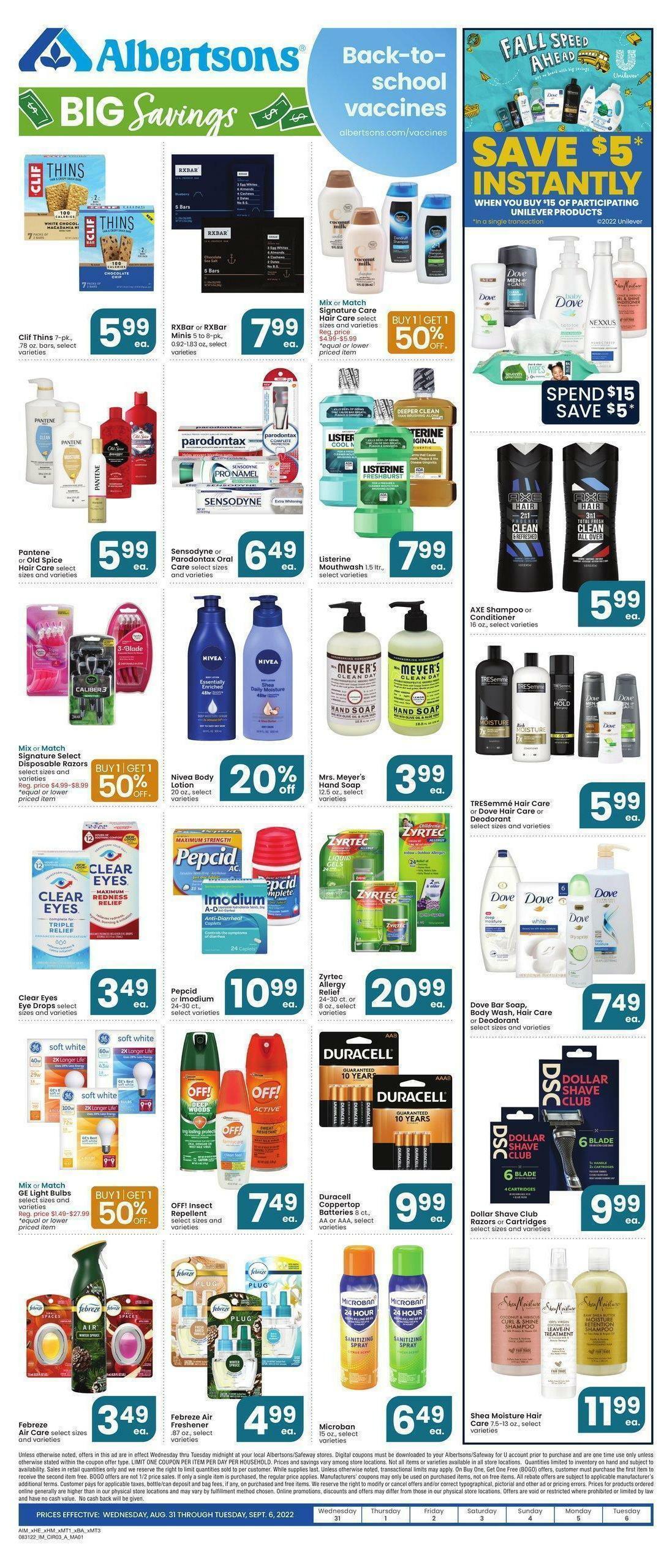 Albertsons Weekly Ad from August 31