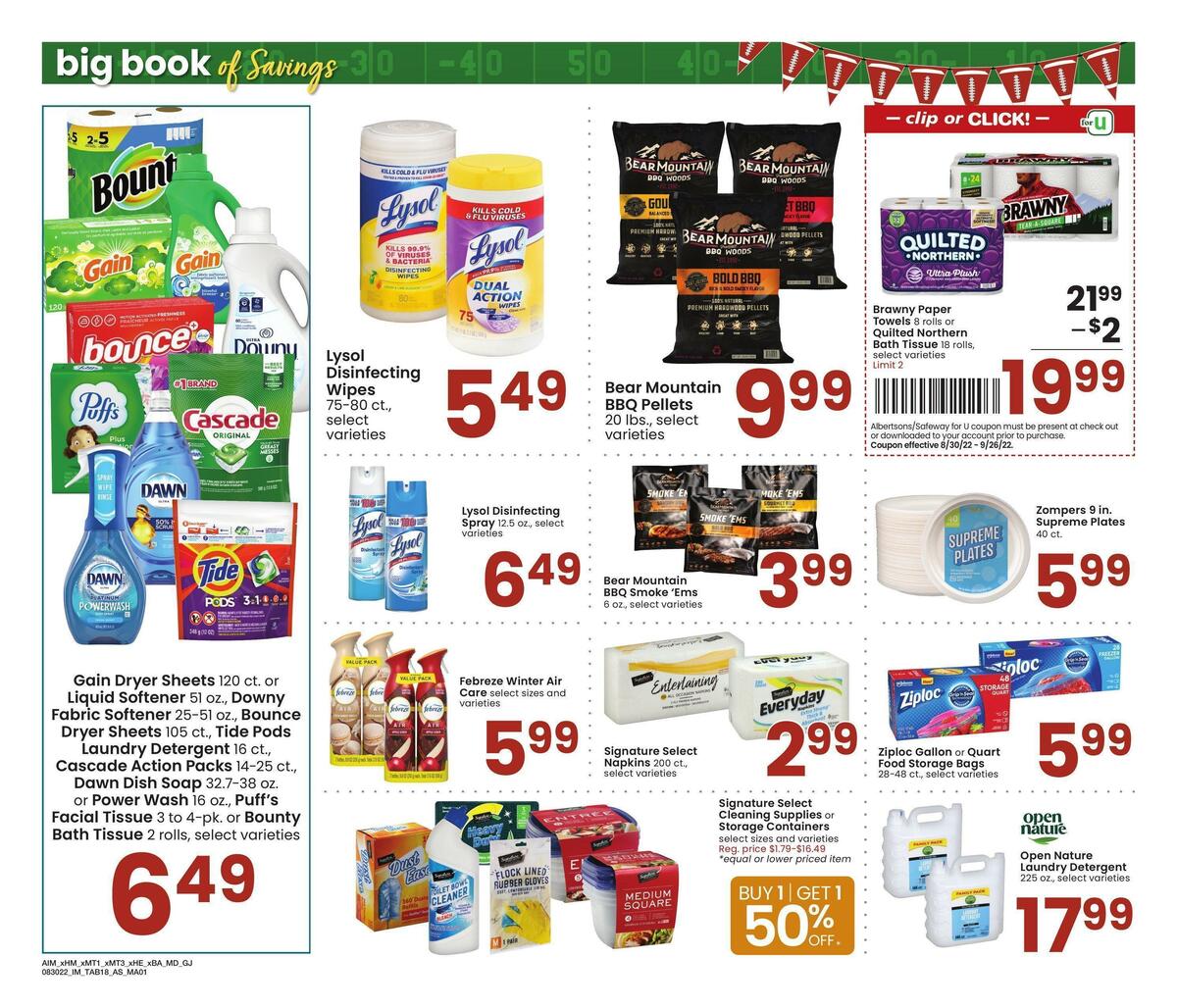 Albertsons Big Book of Savings Weekly Ad from August 30