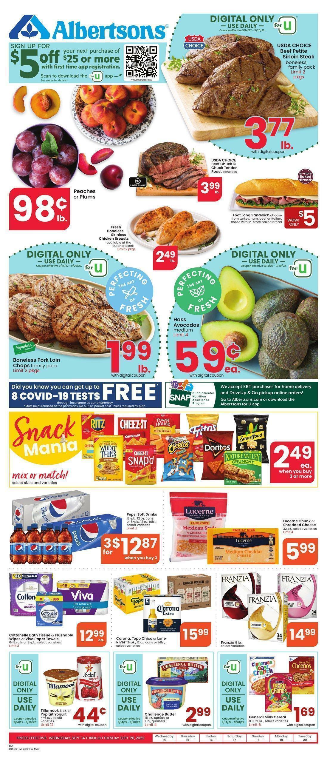 Albertsons Weekly Ad from September 14