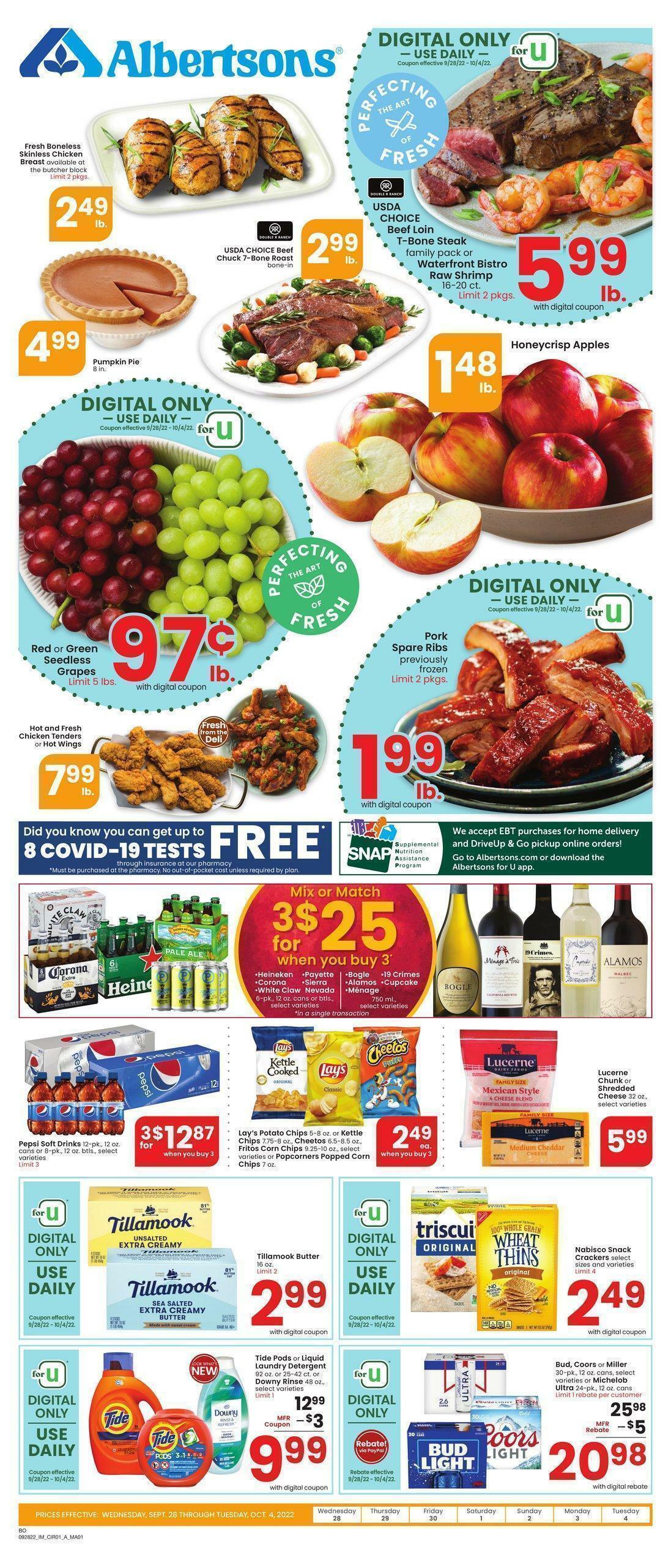 Albertsons Weekly Ad from September 28