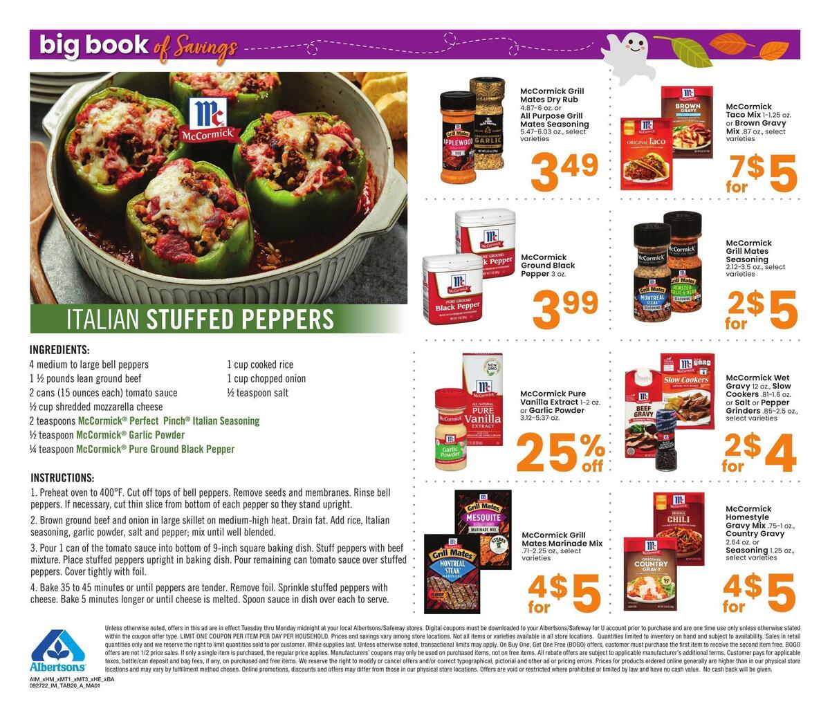 Albertsons Big Book of Savings Weekly Ad from September 27