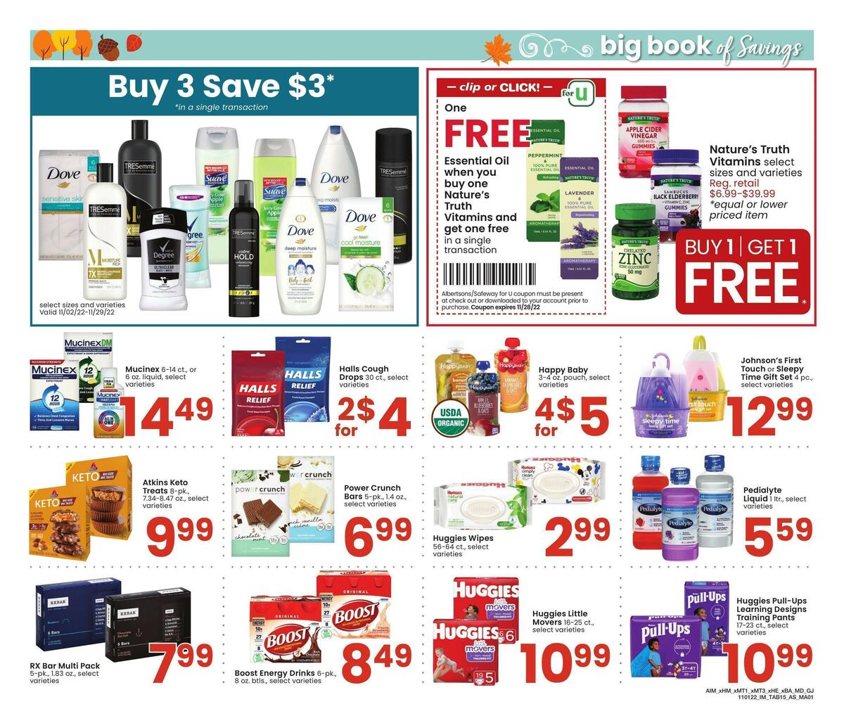 Albertsons Big Book of Savings Weekly Ad from November 1