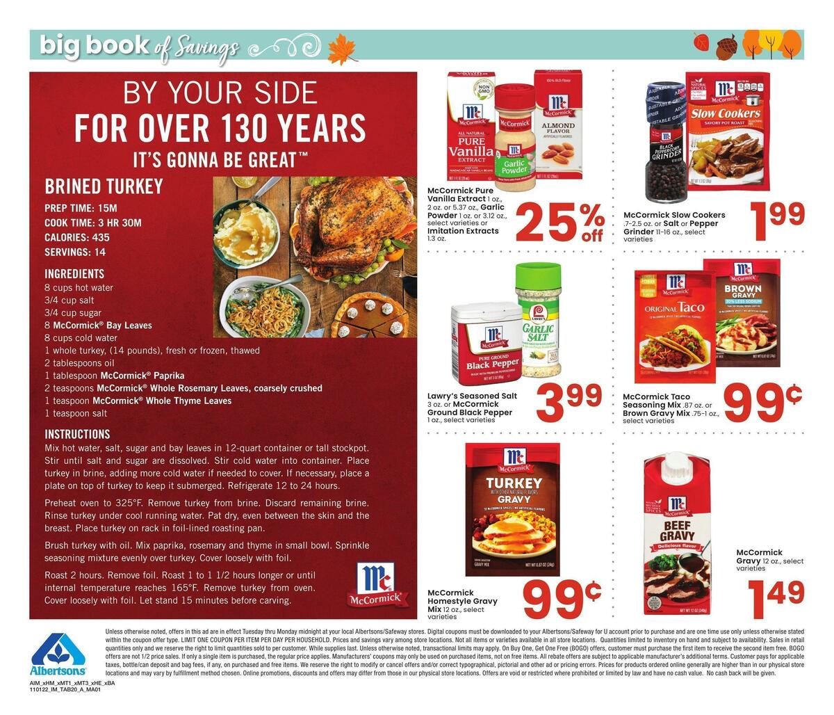 Albertsons Big Book of Savings Weekly Ad from November 1