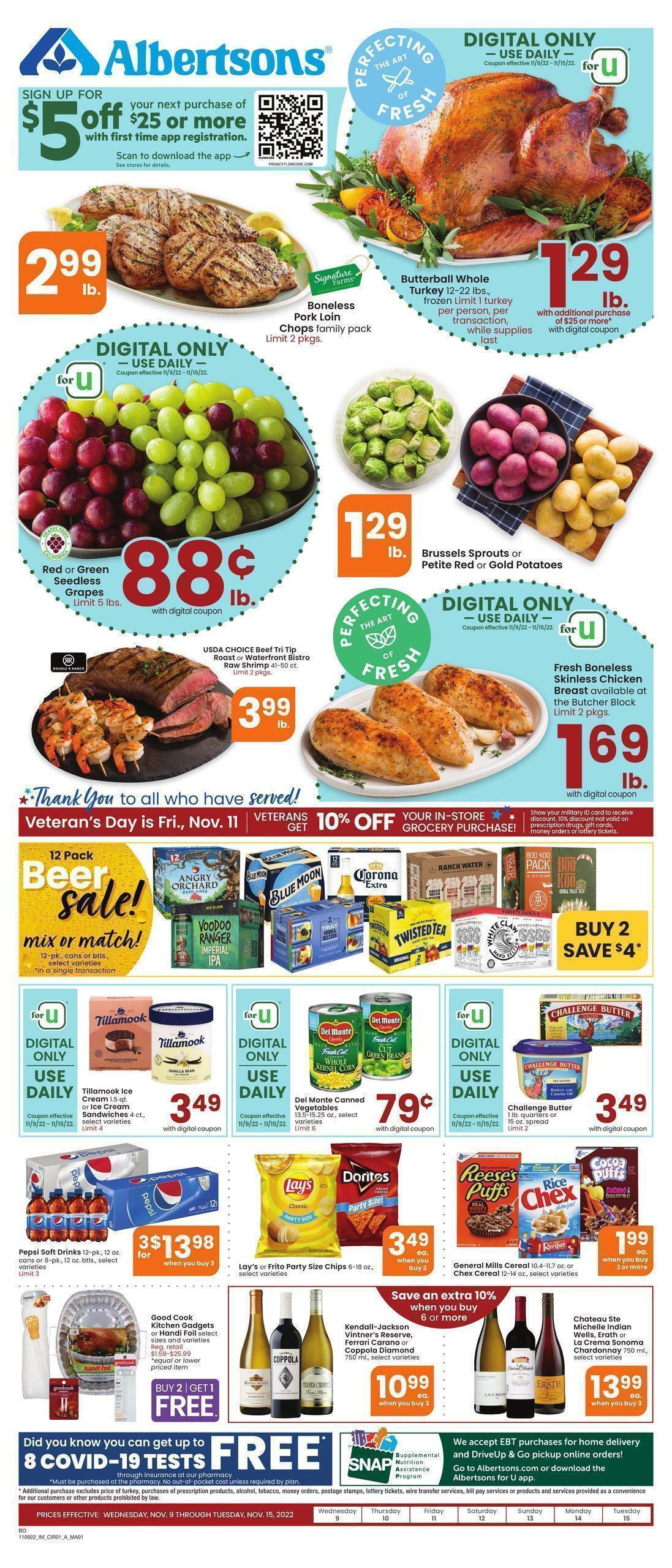 Albertsons Weekly Ad from November 9