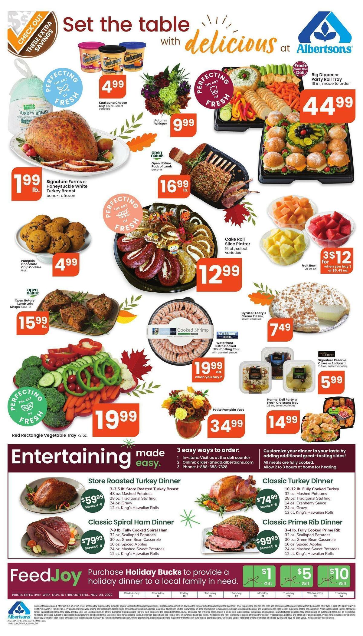 Albertsons Specialty Publication Weekly Ad from November 16