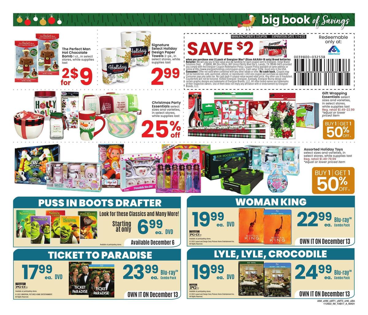Albertsons Big Book of Savings Weekly Ad from November 29