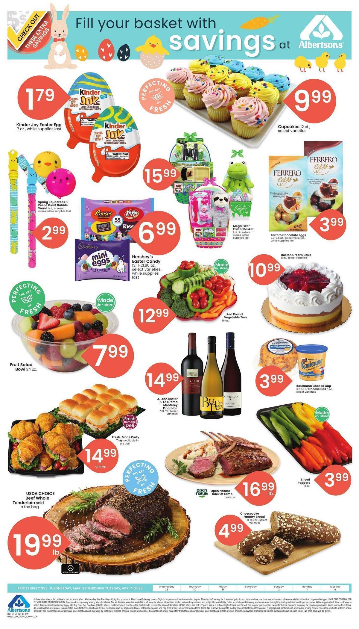 Albertsons Bonus Savings Weekly Ad from March 29