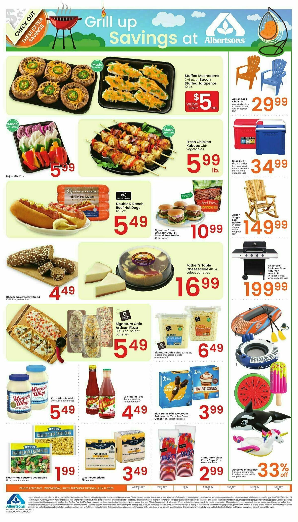 Albertsons Bonus Savings Weekly Ad from July 5