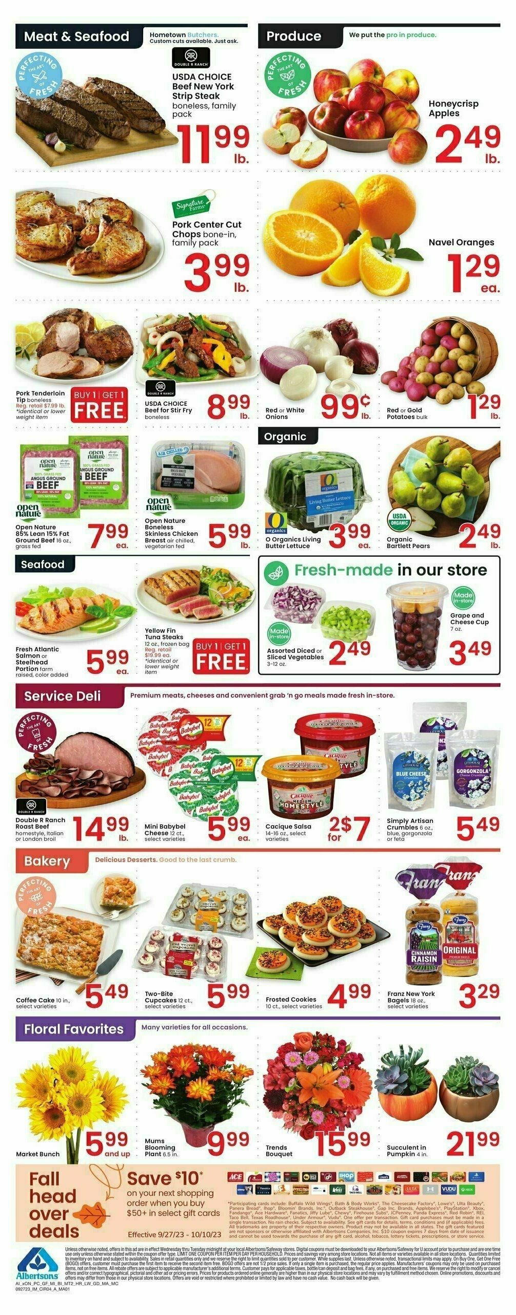 Albertsons Weekly Ad from September 27