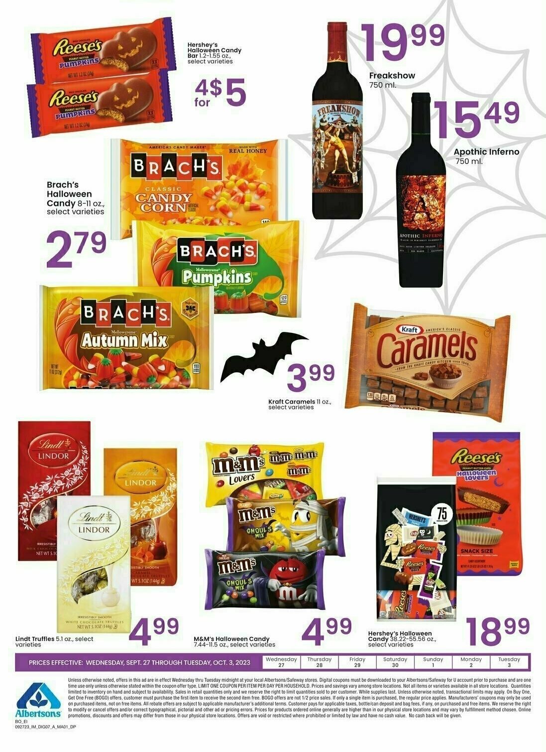 Albertsons Bonus Savings Weekly Ad from September 27