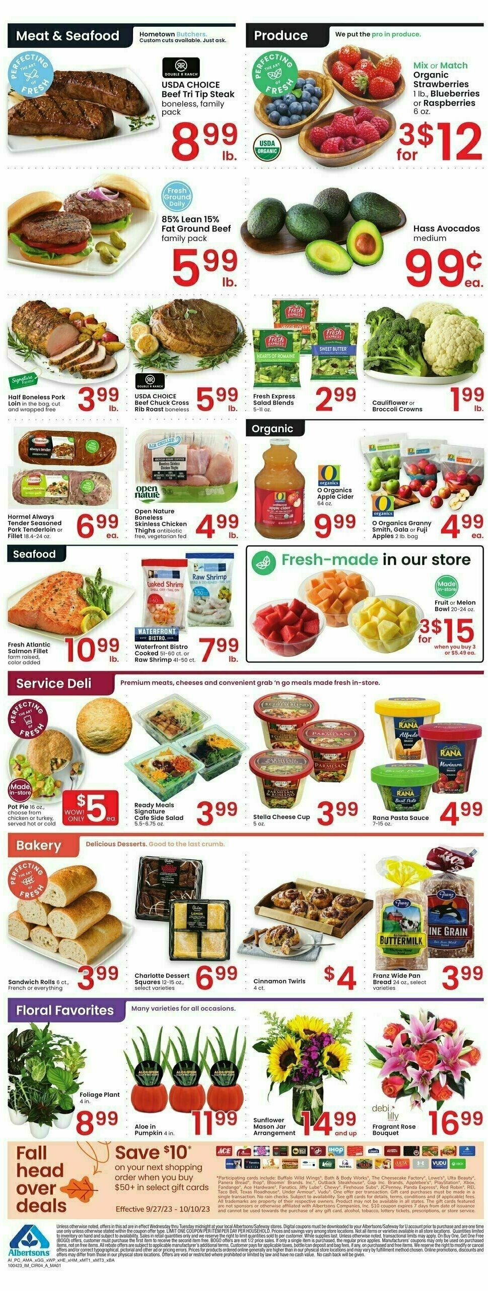 Albertsons Weekly Ad from October 4