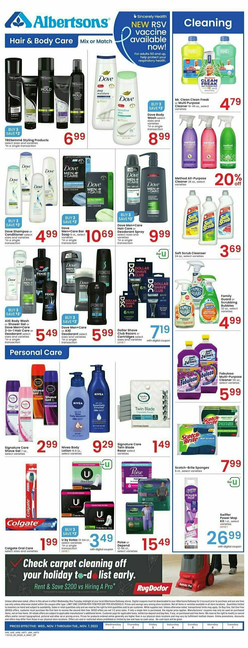 Albertsons Weekly Ad from November 1
