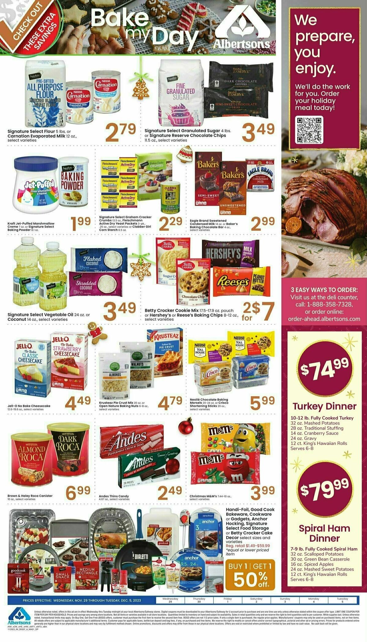 Albertsons Bonus Savings Weekly Ad from November 29