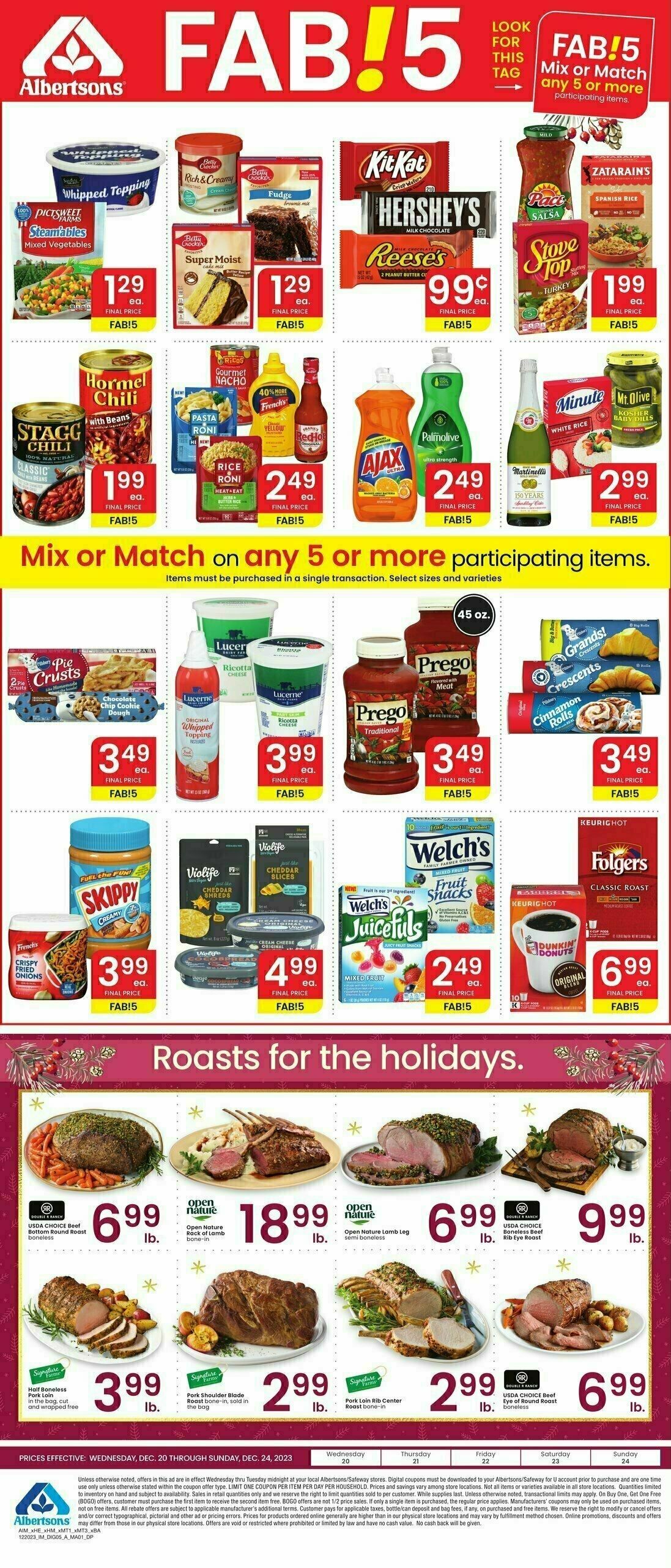 Albertsons Bonus Savings Weekly Ad from December 20