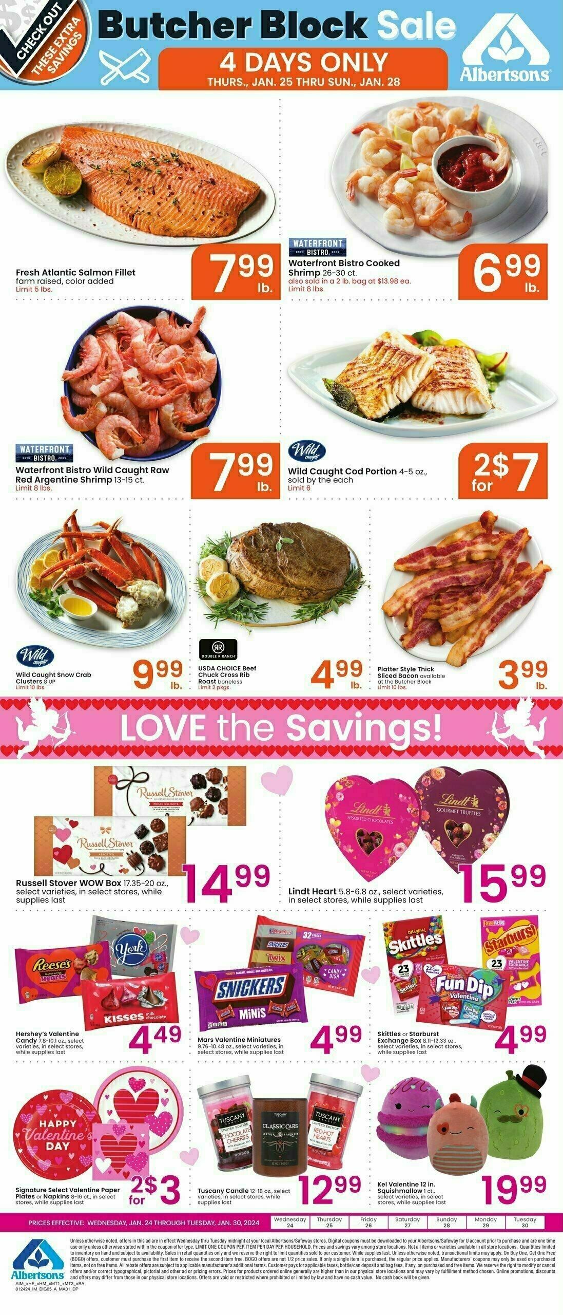Albertsons Bonus Savings Weekly Ad from January 24