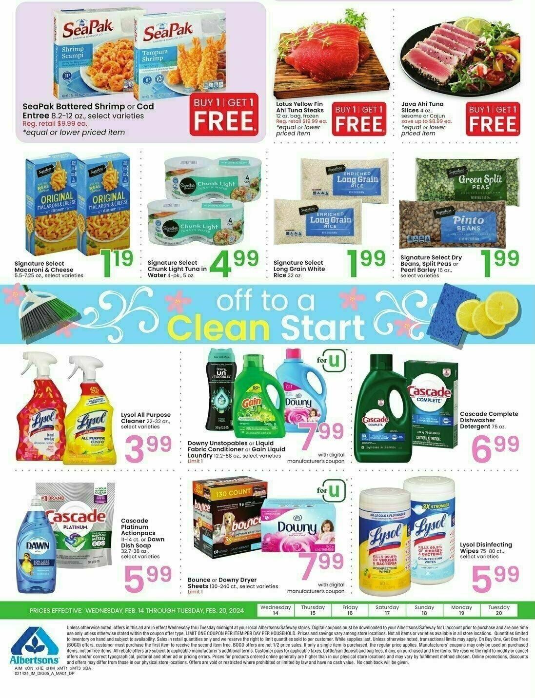 Albertsons Bonus Savings Weekly Ad from February 14