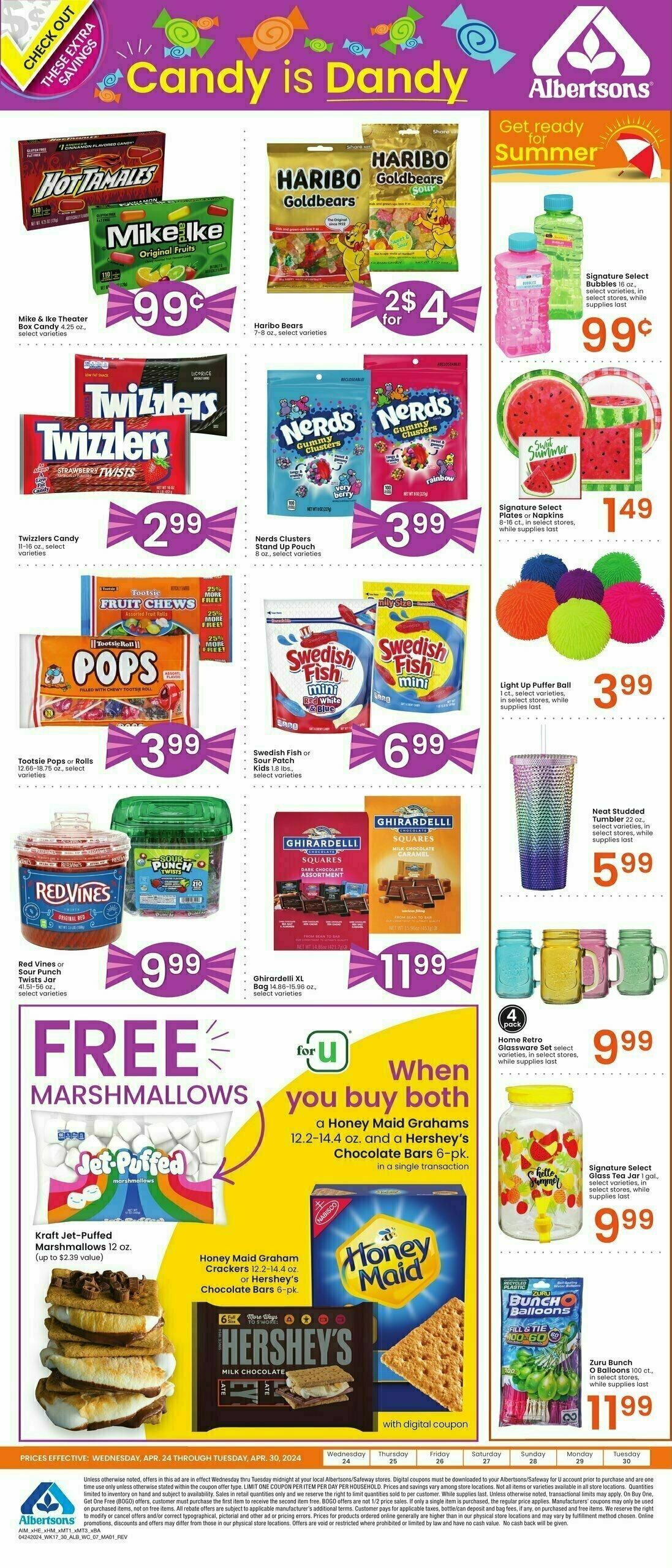 Albertsons Bonus Savings Weekly Ad from April 24