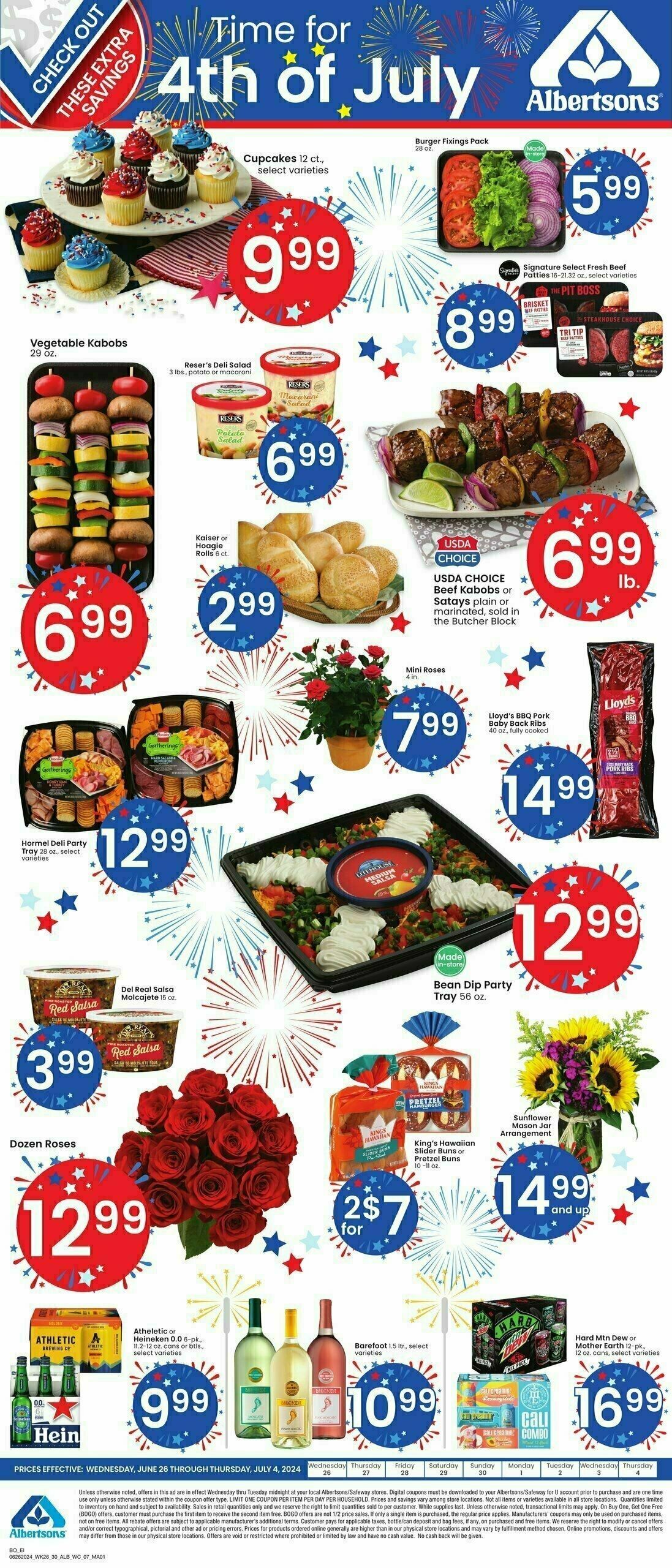 Albertsons Bonus Savings Weekly Ad from June 26