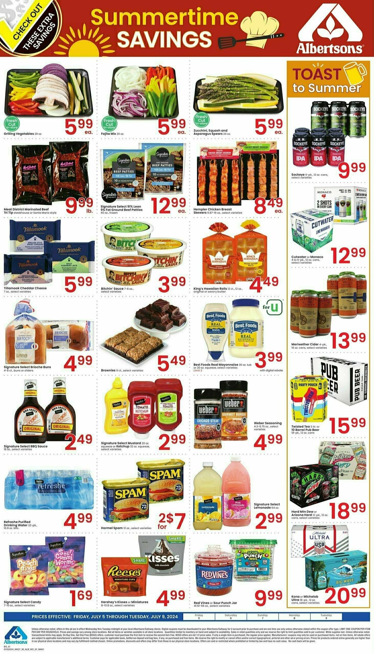 Albertsons Bonus Savings Weekly Ad from July 5