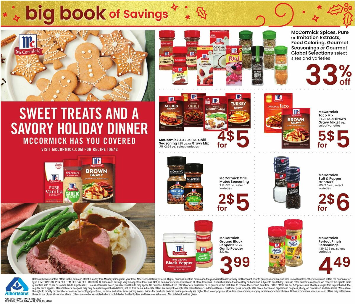 Albertsons Big Book of Savings Weekly Ad from December 3