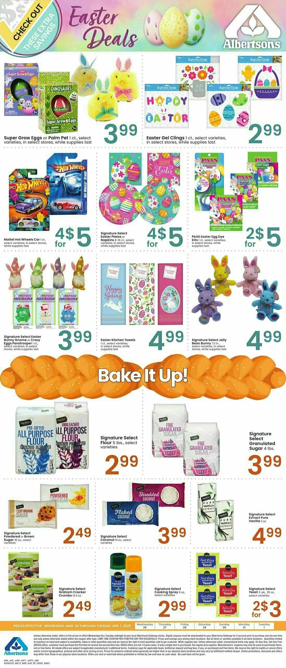 Albertsons Specialty Publication Weekly Ad from March 26