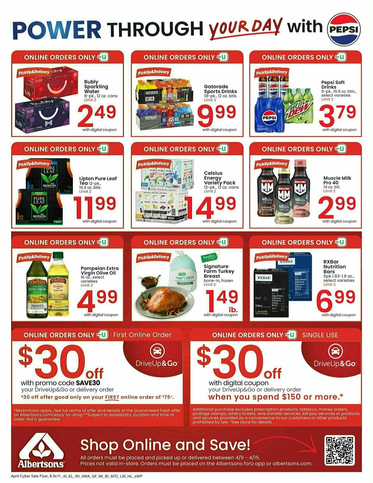 Albertsons Specialty Publication Weekly Ad from April 9