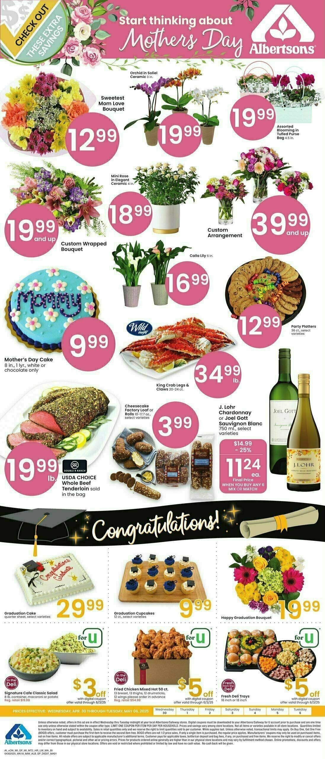Albertsons Bonus Savings Weekly Ad from April 30